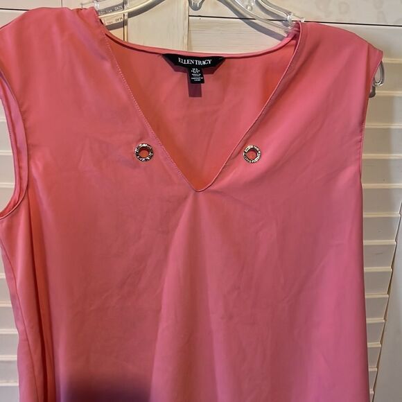 Ellen Tracy, pink sleeveless, blouses, size small - Picture 2 of 4